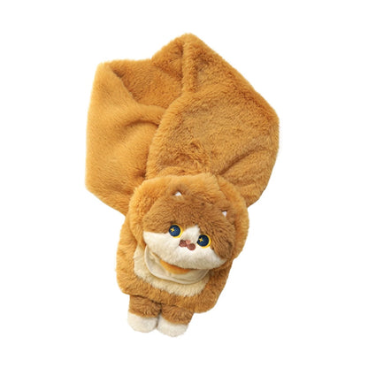 MEWJI♡ Fluffy Mascot Scarf 88 x 16cm (Cat - Bread)