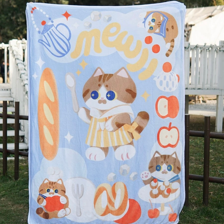 MEWJI♡ Shell Fabric Two -Side Blanket 165 x 125cm (Blue)