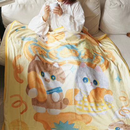 MEWJI♡ Shell Fabric Two -Side Blanket 165 x 125cm (Yellow)