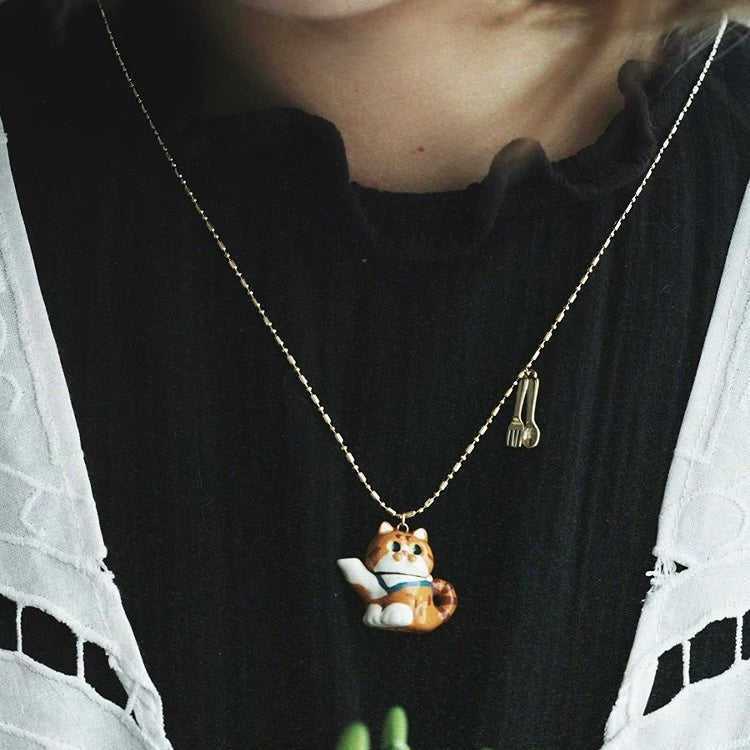 MEWJI♡ Cat Teapot Shape Necklace Set (OR) – MELRIDAI