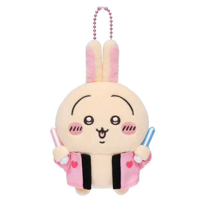 CHIIKAWA | Usagi Otaku Activities Glow Stick Mascot Holder Plush Keychain Bag Charm H130×W135×D50mm