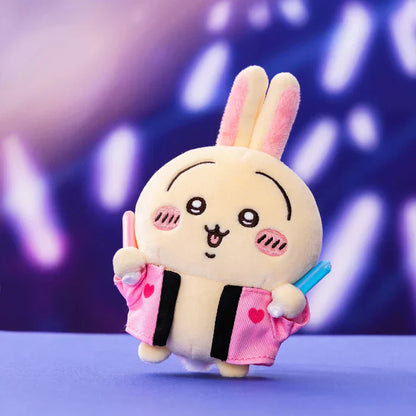 CHIIKAWA | Usagi Otaku Activities Glow Stick Mascot Holder Plush Keychain Bag Charm H130×W135×D50mm