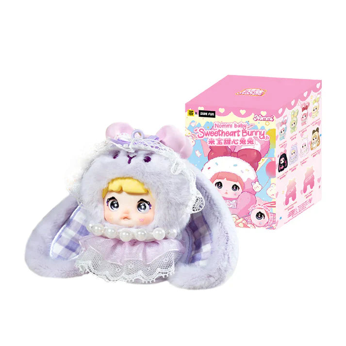 Nommi | Baby Sweetheart Bunny Blind Box Plush Keychain 10cm Approx. (Order 8 for Complete)