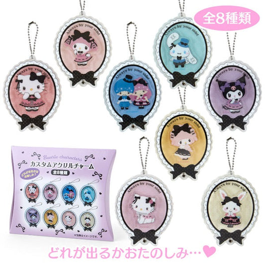 Sanrio | Black Ribbon Secret Custom Acrylic Charm 7.5×0.8×8.2Cm