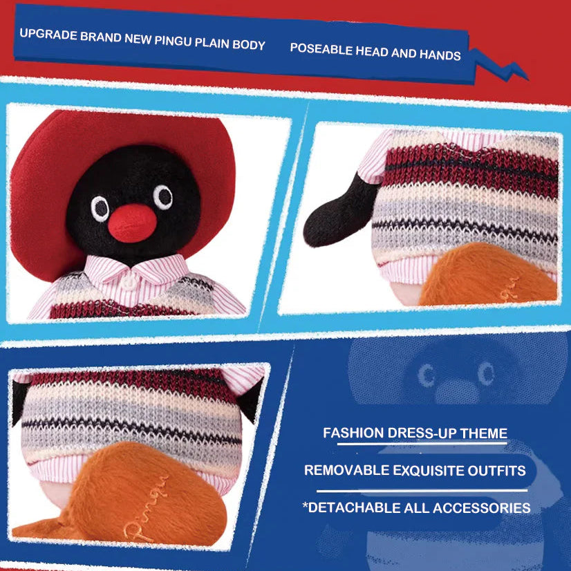 PINGU | 45th Anniversary Vintage OOTD Series Plush Blind Box 14cm Approx.  (Order 6 for a complete box)