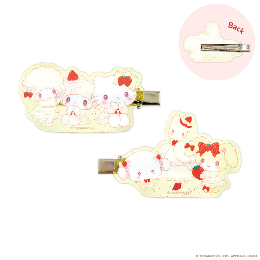 SANRIO | Acrylic Hair Clip Multi-clip 75x40x10mm (Sweet Cake Collection)