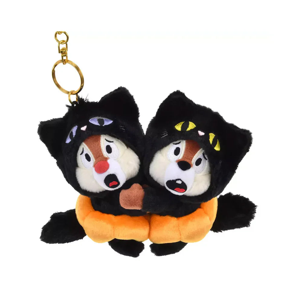 DISNEY | Chip n Dale Mouse Plush Mascot Keychain 200×200×90mm (Halloween Costume Black Cat Pumpkin)