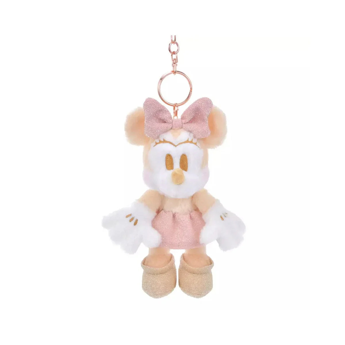 DISNEY | TokyoDisneyStore Minnie Mouse Plush Keychain Mascot Holder 12×11×9cm (Winter Shiny Color)