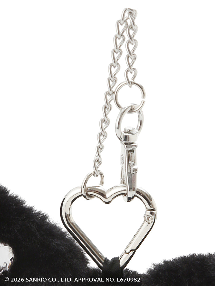 SNIDEL x Kuromi | Bijou Plush Charm Keychain Bag Charm 170x129mm (SLV)