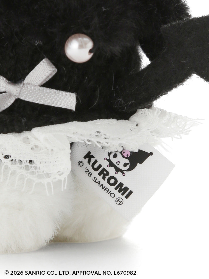 SNIDEL x Kuromi | Bijou Plush Charm Keychain Bag Charm 170x129mm (SLV)