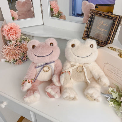 Pickles the Frog | Bean Doll Plush Toy 15.5×13×14cm (Enchante Beige)