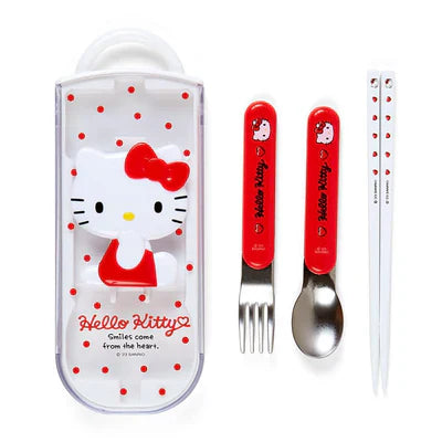 SANRIO | Bento Lunch Cutlery Set Spoon Fork Chopstick - Hello Kitty