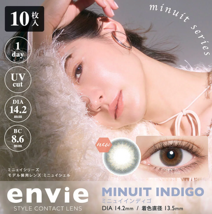 Enviecolor Contacts 1 Day 10 Pieces Minuit Indigo Dia14.0Mm Bc8.6Mm