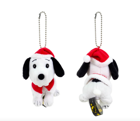 Peanutshappy Christmas Snoopy Plush Keychain W4.8×H8.5×D5.5Cm