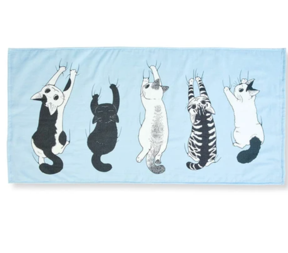 Felissiomo100% Cotton Bathing Towel 120*60Cm Blue
