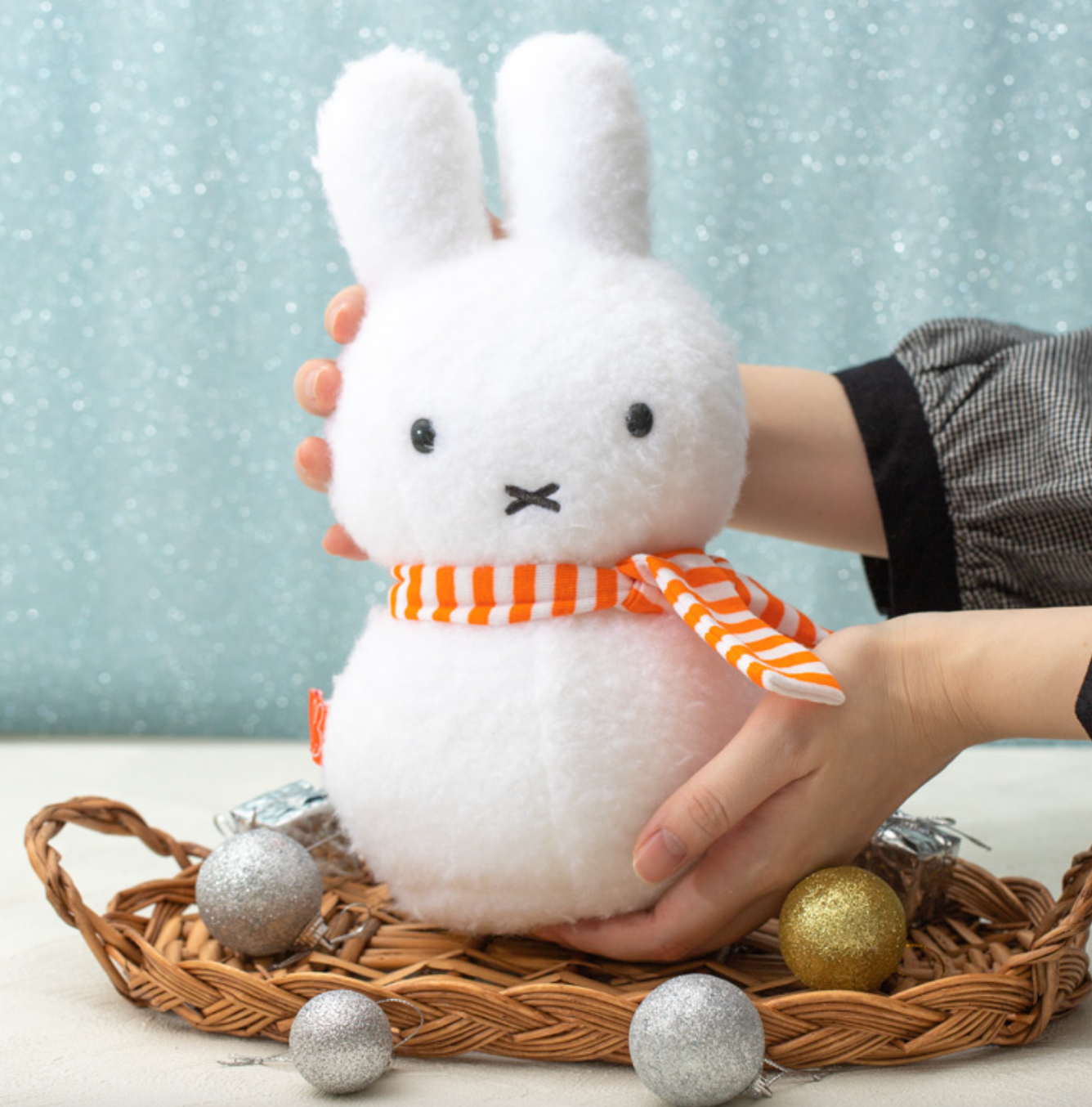 Miffysnowman Plush Toy/Mascot Keychain H28×W15×D13Cm