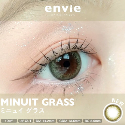 Enviecolor Contacts 1 Day 10 Pieces Minuit Grass Dia14.2Mm Bc8.6Mm