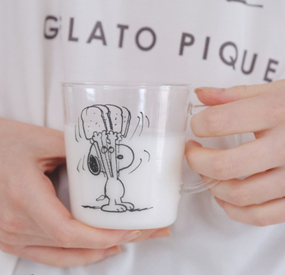 Made In Japanpeanuts X Gelato Piuquesnoopy Glass Mug