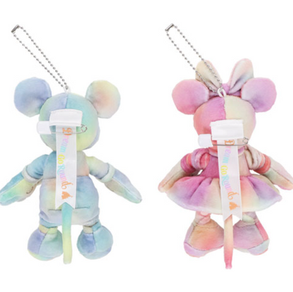 Disneydisneyland Micky Mouse & Minnie Keychains 40Th Anniversary 40