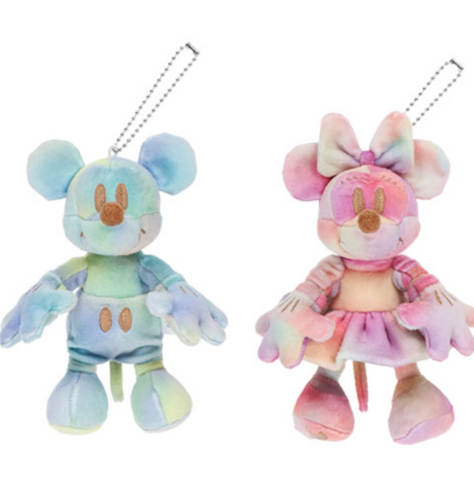 Disneydisneyland Micky Mouse & Minnie Keychains 40Th Anniversary 40