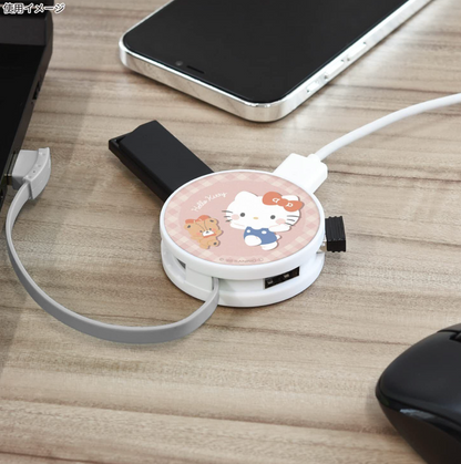 Gourmandise | Round Usb Hub 4Usb // Hello Kitty