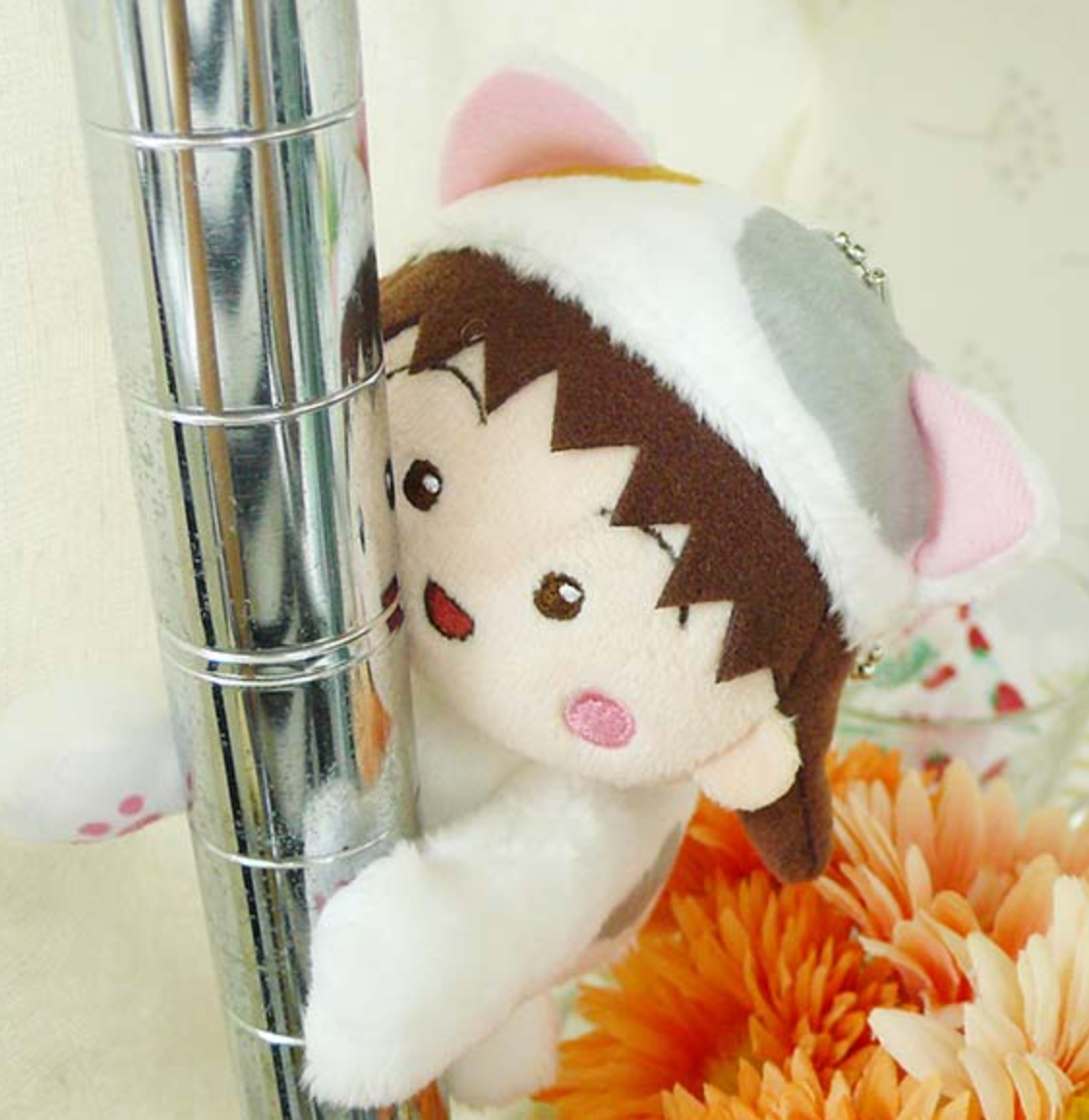 Chibi Maruko Chan | Plush Keychain & Clip Approx.10Cm ///