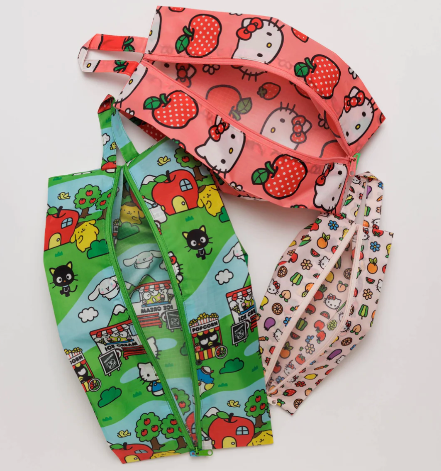 Baggu | Hello Kitty And Friends 3D Zip And Set Of 3