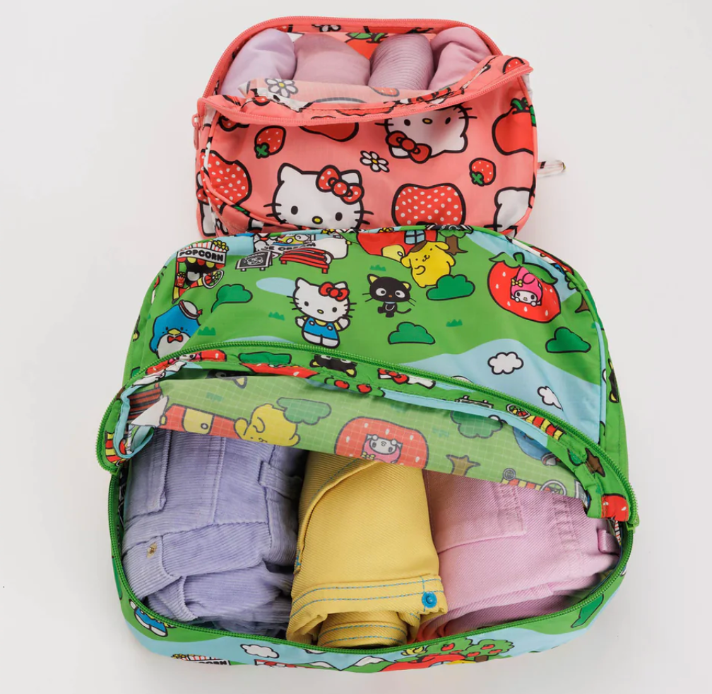 Baggu | Hello Kitty And Friends Packing Cube Set (Apples + Friends)