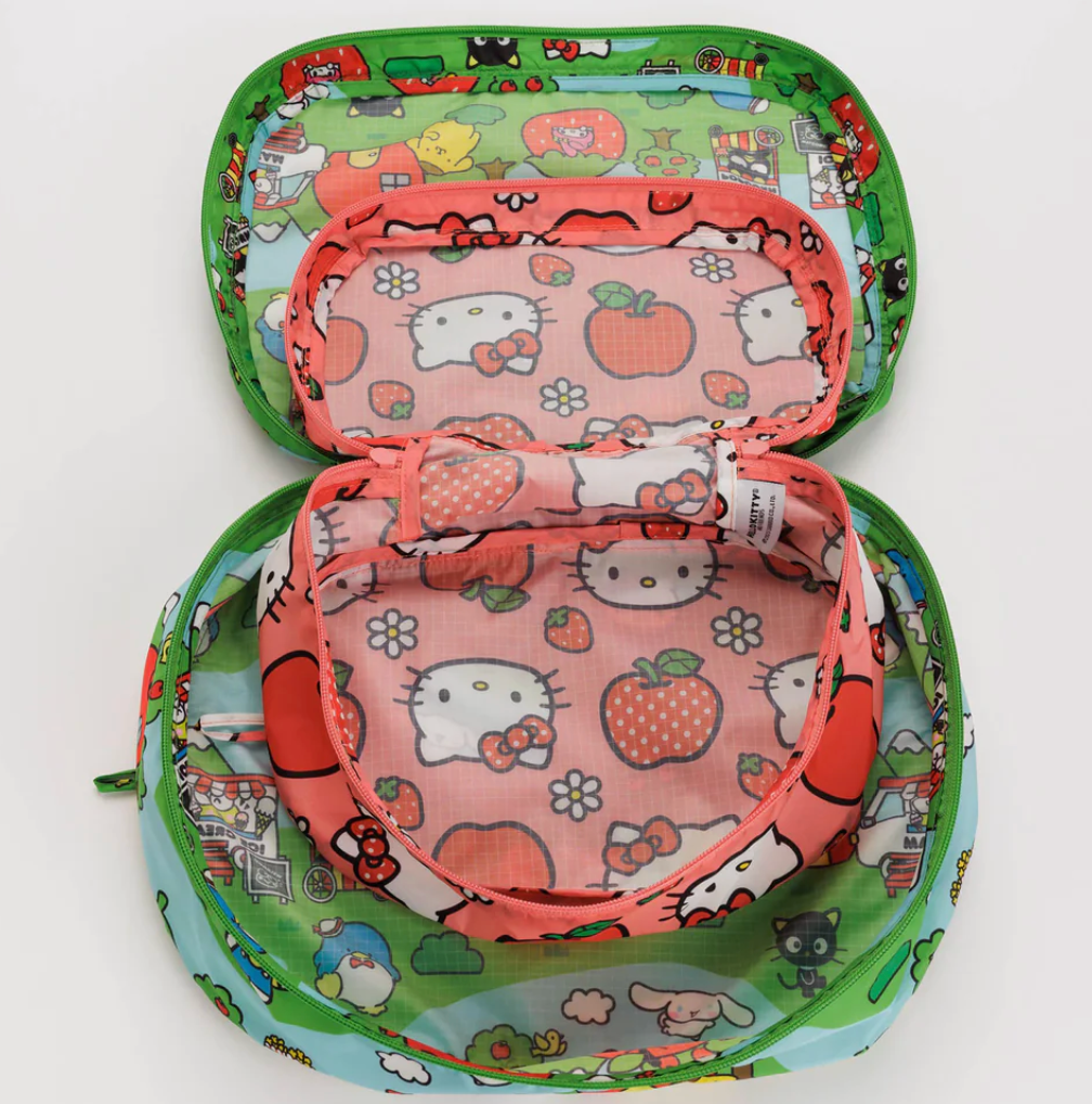 Baggu | Hello Kitty And Friends Packing Cube Set (Apples + Friends)