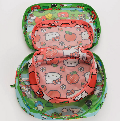 Baggu | Hello Kitty And Friends Packing Cube Set (Apples + Friends)