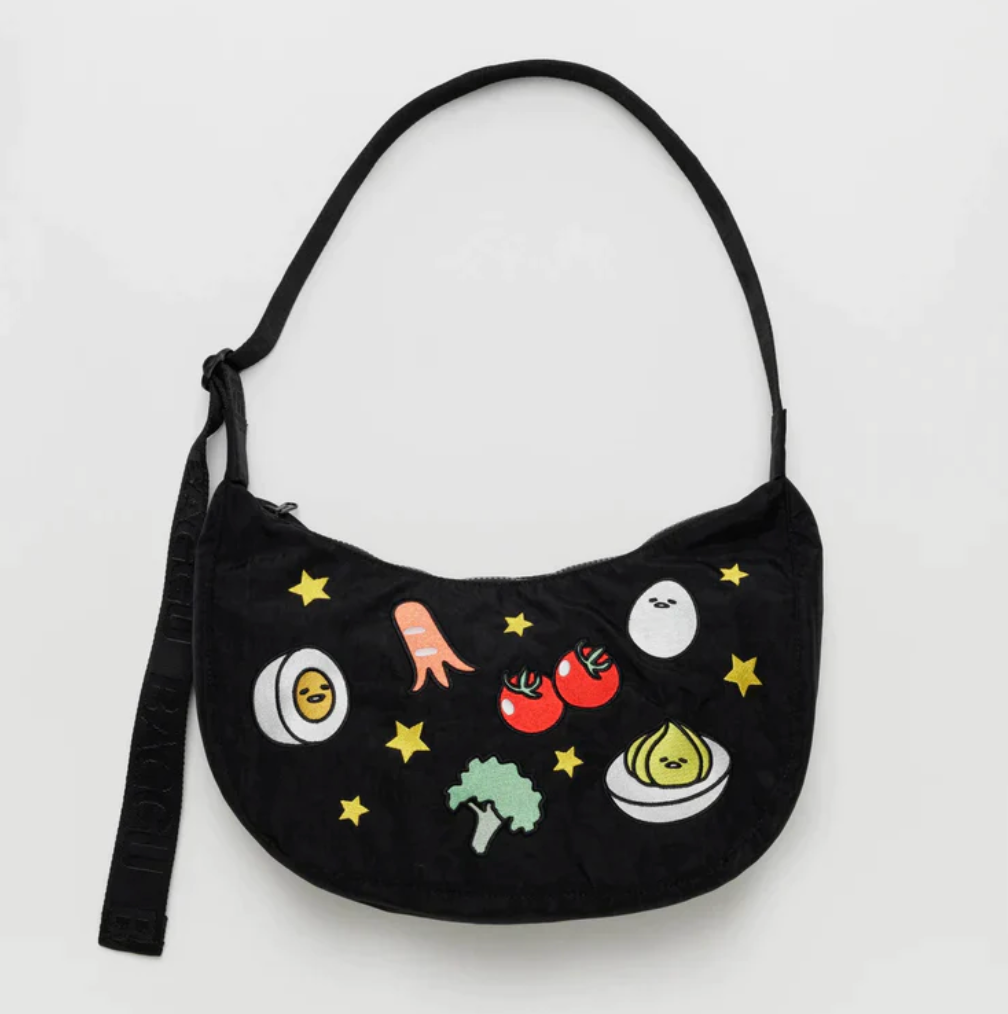 Baggu | Gudetama Embroidered Nylon Crescent Bag