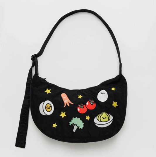 Baggu | Gudetama Embroidered Nylon Crescent Bag