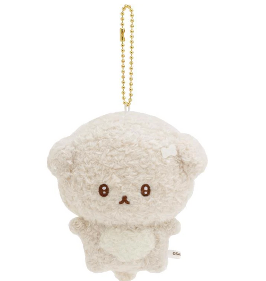 San - X | Mascot Strap Keychain 100 X 105 75Mm (Ishiyowachan) 轻松熊无忧小动物系列 毛绒玩偶挂件/包挂/钥匙链（消极小狗）