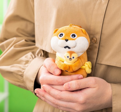 Kawaiiusono Kawauso | Cute Lie Otter Mascot Holder H110 X W75 D85Mm 小玩笑小水獭 和小鸭子旅行 挂件/包挂/钥匙链