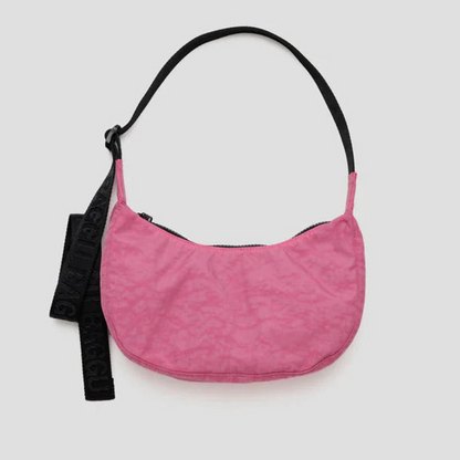 Baggu | Small Nylon Crescent Bag (Azalea Pink) 新月包 尼龙饺子包 超轻防水 肩带可调节