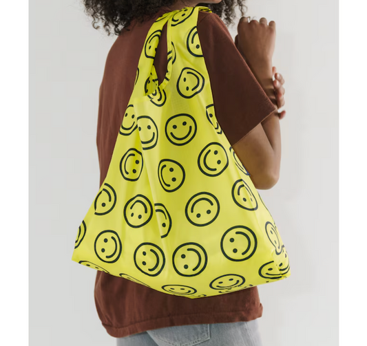 Baggu | Yellow Happy Standard Baggu (New) 黄色笑脸 可折叠环保袋/购物袋