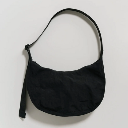 Baggu | Medium Nylon Crescent Bag (Black) 新月包 尼龙饺子包 超轻超大容量 肩带可调节