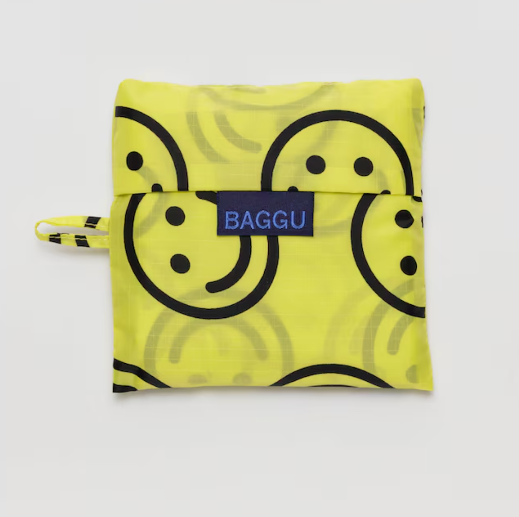 Baggu | Yellow Happy Standard Baggu (New) 黄色笑脸 可折叠环保袋/购物袋