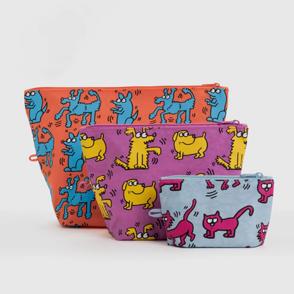 Baggu | Keith Haring Pets Go Pouch Set 合作款 收纳包套装