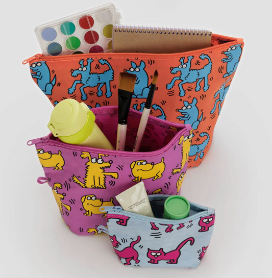 Baggu | Keith Haring Pets Go Pouch Set 合作款 收纳包套装