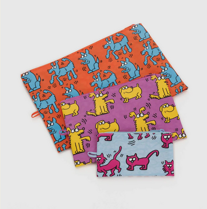 Baggu | Keith Haring Pets Go Pouch Set 合作款 收纳包套装