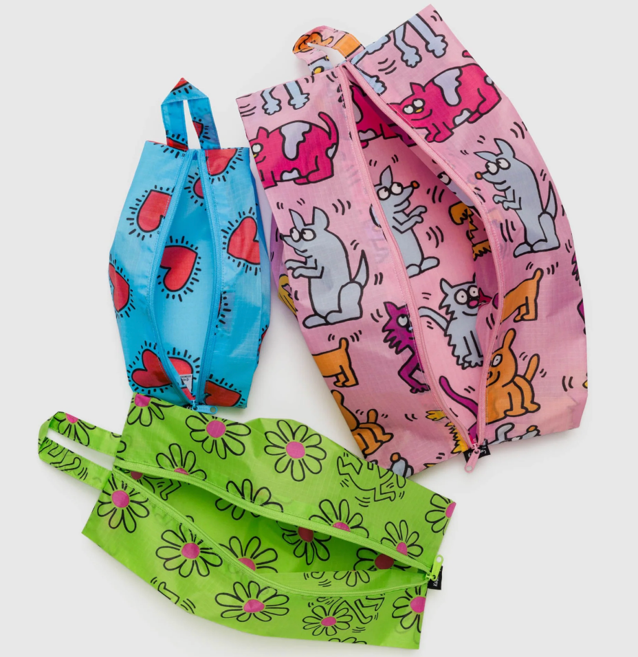 Baggu | Keith Haring 3D Zip Set Of 3