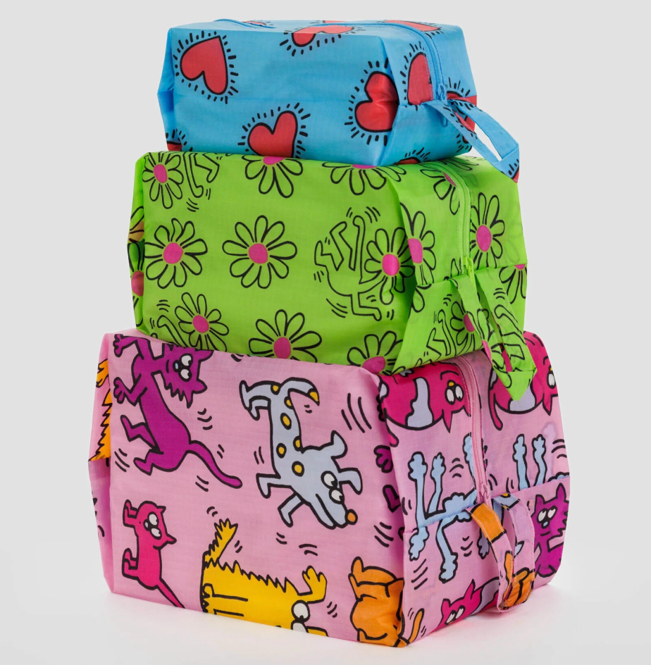 Baggu | Keith Haring 3D Zip Set Of 3