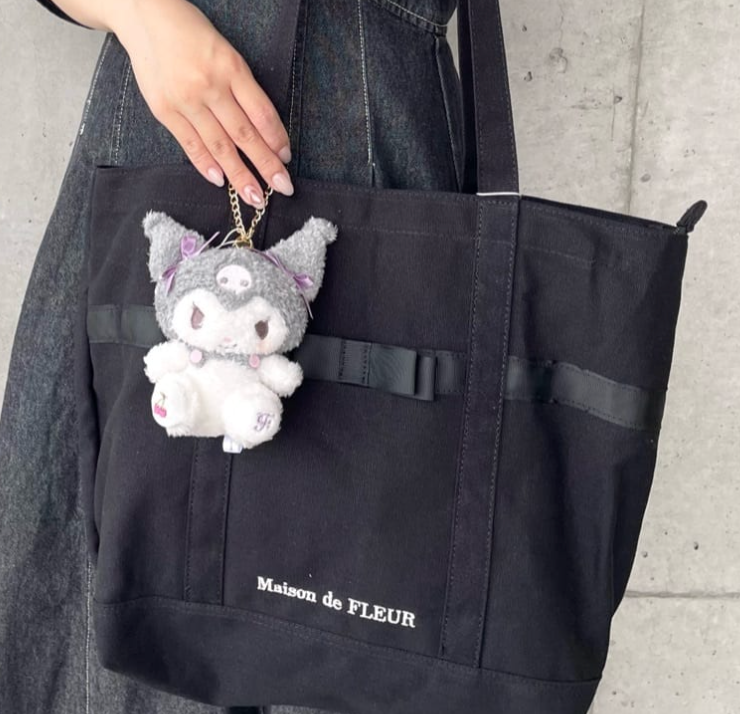 Maison De Fleur X Sanrio | Fluffy Mascot Holder Plush Keychain Limited Edition Approx.10Cm