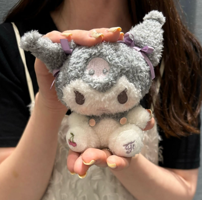 Maison De Fleur X Sanrio | Fluffy Mascot Holder Plush Keychain Limited Edition Approx.10Cm Kuromi