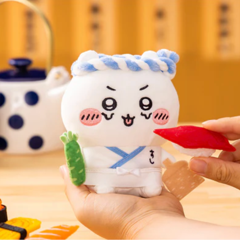 Chiikawa | Sushi Sitting Mini Plush Doll Toy H120×W130×D70Mm (Chiikawa)
