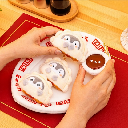 Koupen-Chan | Gyoza Stuffed Toys Set Plush Keychain Full Of Gravy H265 X W200 D40Mm