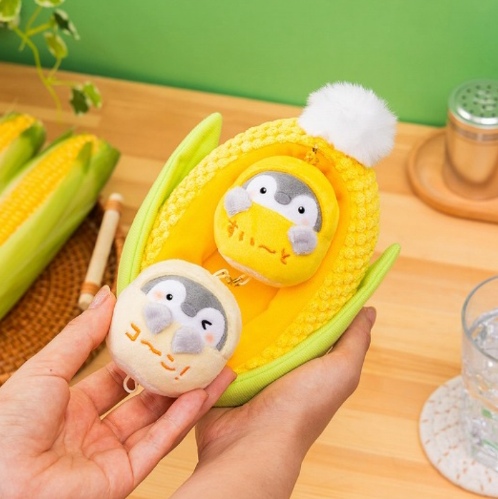 Koupen-Chan | Sweet Corn Mascot Plush Keychain H195 X W125 D90Mm