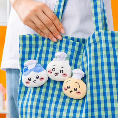 Chiikawa | Usagi X Hachiware Chiikawa Plush Face Badge Set Of 3 H80 W70 D25Mm (Restaurant Chef)