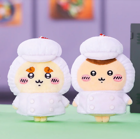 Chiikawa | Shisa Mascot Holder Plush Keychain H120 X W85 D50Mm (Restaurant Chef)